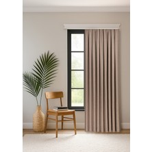 Gauze Fabric Design Safir Kadife Dokulu Yüksek Kaliteli Haki Ekstraforlu Fon Perde