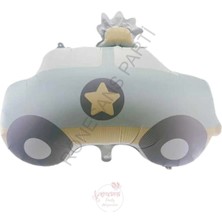Rönesans Parti Retro Renkler Polis Arabası Folyo Balon