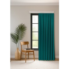 Gauze Fabric Design Safir Kadife Dokulu Yüksek Kaliteli Deniz Yeşili Ekstraforlu Fon Perde