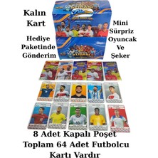 Emrah Gültekin 2026 Dünya Kupası Futbolcu Kartları Kalın Kart 8 Paket 64 Kart Koleksiyon Seti