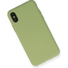 Özssay iPhone Xs Max Kılıf Nano Içi Kadife Silikon - Yeşil