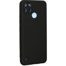 Özssay Realme C25Y Kılıf Nano Içi Kadife Silikon - Siyah