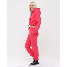 Trendhill Yarım Fermuarlı Kapüşonlu Crop Sweatshirt 5502F