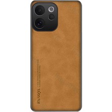 Microcase Vivo V70 5g ile Uyumlu Luxury Leather Series Deri Desenli Plastik Koruma Kılıf - AL8125