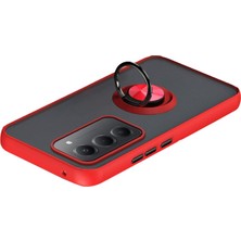 Özssay Redmi 15 4g Montreal Yüzüklü Silikon Kapak - Kırmızı