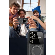 Özssay Galaxy S25 Ultra Kılıf Joy Lens Standlı Kapak - Kırmızı