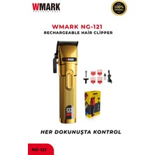 Wmark NG-121 Profesyonel Saç Kesme Makinesi Sarı | Güçlü Motor, Kablosuz Clipper