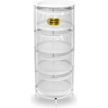Metes Kitchen Yana Açılır Metal 4 Bölmeli Sebzelik Meyvelik Patates Soğanlık