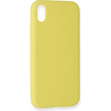 Özssay iPhone Xr Kılıf Nano Içi Kadife Silikon - Sarı