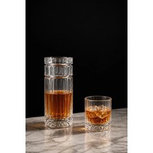 Zürih Collection El Yapımı Viski Seti , Viski Şişesi ve 6 Parça Viski Bardağı Set , Hediyelik Viski Seti ,  Kesme Cam Kapaklı Sürahi Karaf 6 Parça Kristal Bardak - Su Seti