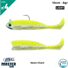 Fiiish Master Shad MS100/4 MS4549 Combo Light 10CM 8gr Neon Chart