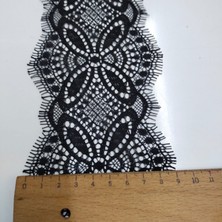 Karaaslan Sakallı Dantel (Kod A7913) Eni 9 cm En 1 Adet 3 Metre Siyah -Giyim Aksesuarı-Iç Çamaşır-Abiye-Dıy