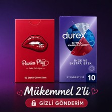 Organix Home Durex Prezervatif 10'lu & Tutku Oyunu 52 Adet  Mükemmel Fantazi Zirve Kart Oyunu