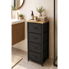 Miyuhome Metal Çekmeceli Banyo Dolabı Modern Minimalist Tasarım 4 Çekmeceli Organizer