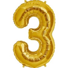 Ttt Folyo Balon 3 Rakamı Altın Renk