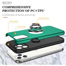 Özssay iPhone 11 Pro Max Kılıf Elit Yüzüklü Kapak - Yeşil