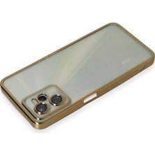 Özssay Realme C35 Kılıf Razer Lensli Silikon - Gold