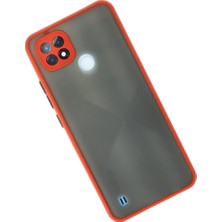Özssay Realme C21 Kılıf Montreal Silikon Kapak - Kırmızı