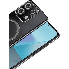 Özssay Redmi Note 13 Pro 4g Joke Simli Magneticsafe Kılıf - Siyah