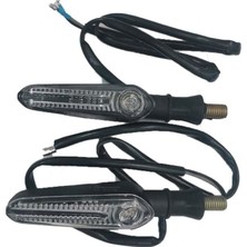 EAYMOTO Motosiklet Sinyal Takım Kayan LED Sarı Işık MT25-R25 Model (Sağ+Sol 2 Adet)Arasmto