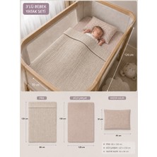 Ozz Baby %100 Pamuk  Bebek Pike Takımı   (80X120)  Düz Bebek Çarşafı (120X150) Yastık Kılıfı (35X45) (Oeko-Tex Sertifikalı)
