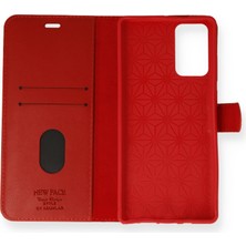 Özssay Galaxy Note 20 Kılıf Trend S Plus Kapaklı Kılıf - Kırmızı