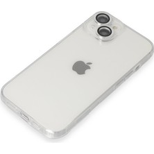 Özssay iPhone 14 Kılıf Luko Lens Silikon - Gümüş