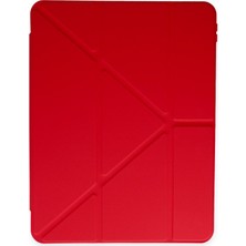 Özssay Galaxy T737 Tab S7 Fe 12.4 Kılıf Kalemlikli Mars Tablet Kılıfı - Kırmızı