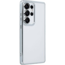 Özssay Galaxy S25 Ultra Kılıf Razer Lensli Silikon - Gümüş