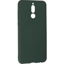 Özssay Mate 10 Lite Kılıf Nano Içi Kadife Silikon - Koyu Yeşil