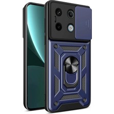 Özssay Redmi Note 13 Pro 4g Pars Lens Yüzüklü Silikon - Lacivert