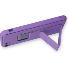 Özssay iPhone 7 Kılıf Coco Deri Standlı Kapak - Koyu Lila