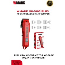 Wmark NG-1005 Şarjlı Saç Kesme Makinesi Kırmızı | Ergonomik Tasarım, Sessiz Motor