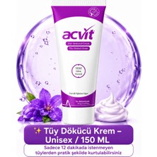 Acvit Tüy Dökücü Krem 150 ml Konforlu Kullanım ile İstenmeyen Tüylerden Hızla Kurtulun