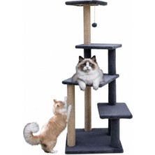 Missidea MG02 Premium Çok Katlı Uzun Boy Kedi Tırmalama Tahtası Antrasit