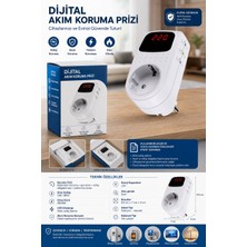 Cata CT-9187 Akım Korumalı Priz LED Ekranlı 4000W Voltaj Koruma Regülatörü