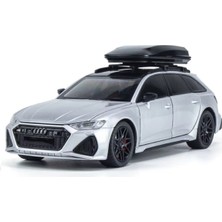 Audi Rs6 Avant 1:24 Diecast Metal Araba Koleksiyon Sesli Işıklı 21 cm Gri