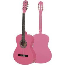 Die Grup Pembe Renkli Klasik Gitar Seti, Yetişkinler Için 4/4 Boy