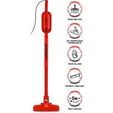 Fantom DU2100 Speedy Dikey Elektrikli Süpürge - Kırmızı / 500 Watt