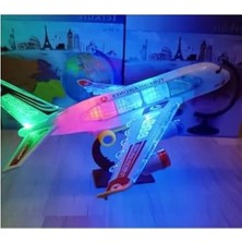 Die Grup Sesli Işıklı Büyük Boy Uçak Oyuncak Seti, 35 Cm, A380 Modeli