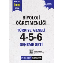 Pegem Akademi Yayıncılık 2026 MEB AGS ÖABT Biyoloji Öğretmenliği Tamamı Çözümlü Türkiye Ge