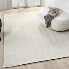 Pera Halı Krem Beyaz Kılçık Desenli Modern Halı - L665KRBO