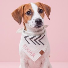 Lusi Doog Isme Özel Köpek Bandana Isimli Köpek Fular Kişiselleştirilebilir Köpek Bandanası - Desenli