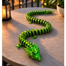 Hareketli Ejderha Oyuncak 40 cm – 3D Baskı Esnek Dragon Figür | Fidget Oyuncak Masa Dekoru