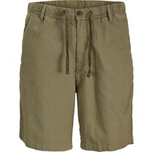 Jack & Jones Pants Stüdio Jpstjaıden Pamuk ve Keten Karışımlı Jogger Short Erkek Short 12292332