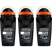 Die Grup L’oréal Paris 3'lü Men Expert Carbon Protect Anti Perspirant Roll On (3 x 50 Ml)
