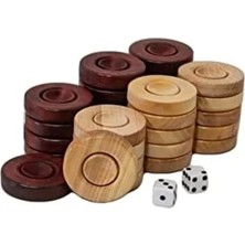 Die Grup El Yapımı Şimşir Tavla Pulu Küçük Boy 35 mm ile Oyun Keyfi