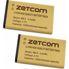 Zetcom El Telsizi Bataryası - Teknoben, Zastone, WLN ve MARS Pro Uyumlu (2'li Set)