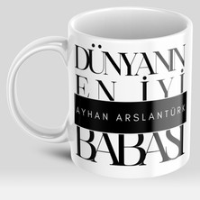 Akıncı Store Ad Soyad Yazılı Dünyanın En Iyi Babası Temalı Kişiye Özel Kupa Bardak - Babalar Günü Hediyesi