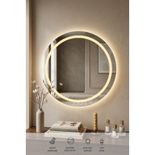 Karen Banyo 60 cm Kumlamalı LED Ayna, Banyo, Antre, Salon, Dekoratif Gün Işığı Duvar Aynası